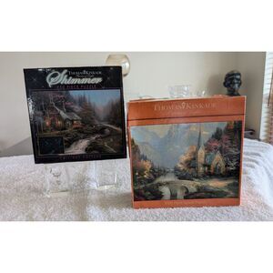 Thomas Kinkade Painter of Light - Ceaco - bundle of 2 - jigsaw puzzles